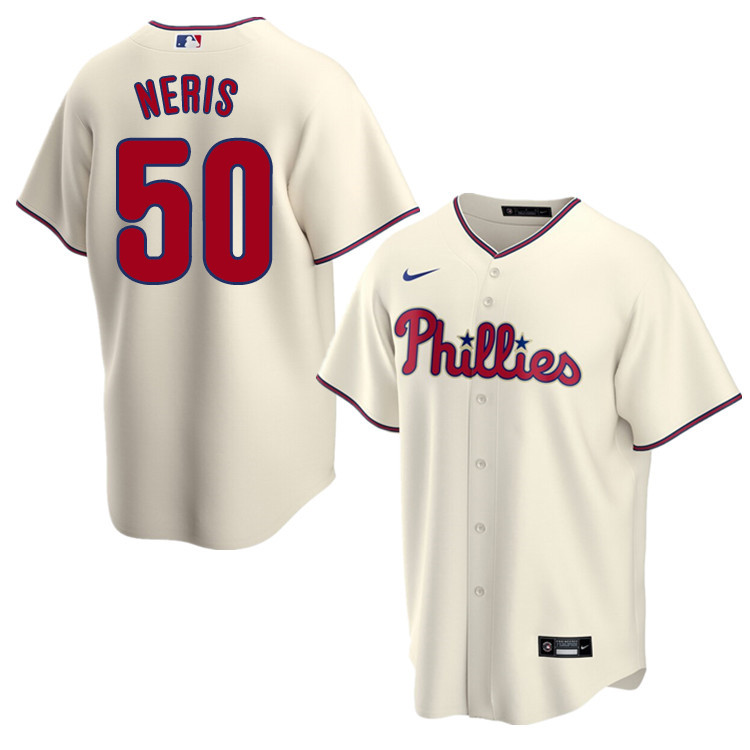 Nike Men #50 Hector Neris Philadelphia Phillies Baseball Jerseys Sale-Cream